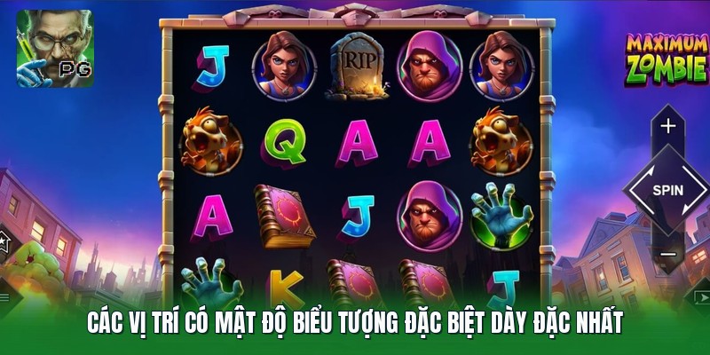 Các vị trí có mật độ biểu tượng đặc biệt dày đặc nhất